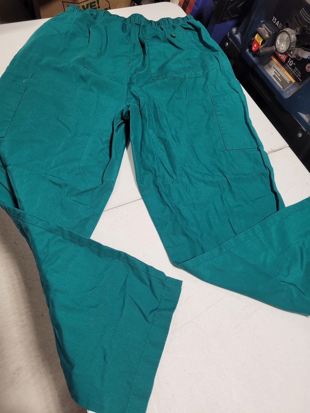 Cherokee Men's Teal Green Scrub Top and Pants Set - Picture 7 of 8